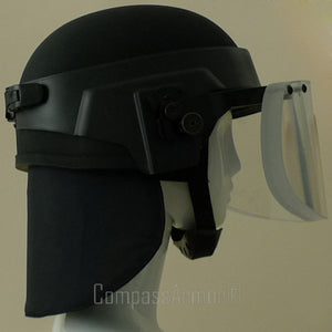 pasgt goggles PASGT Tactical Helmet with Bulletproof Visor Neck Protector NIJ IIIA